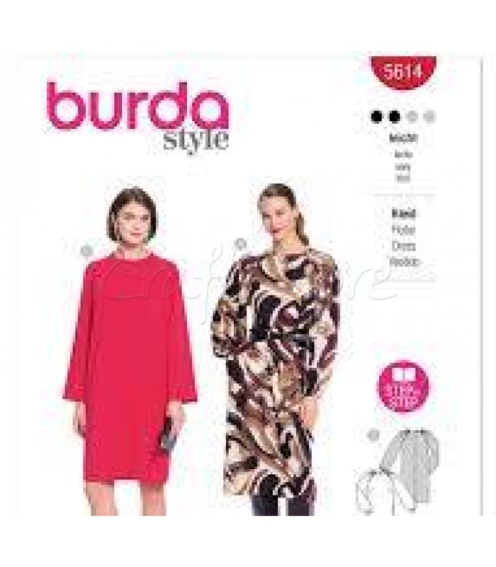 Burda πατρόν  φόρεμα 5614